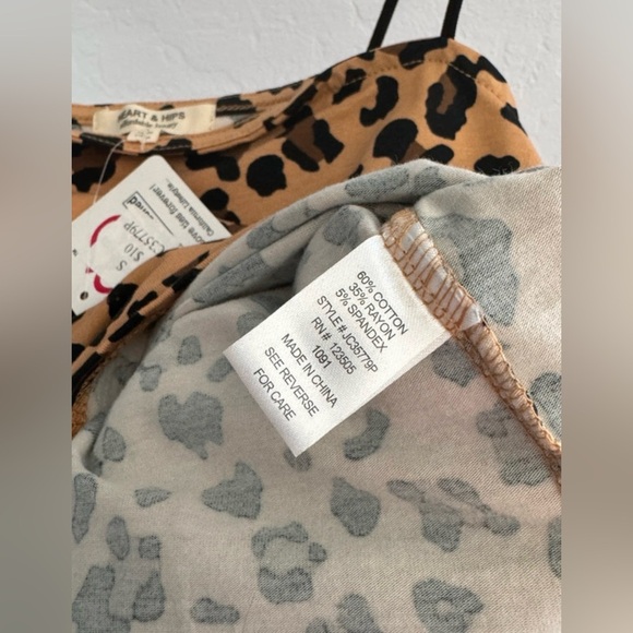 Heart & Hips Leopard Print Spaghetti Strap Crop Top Size S - Picture 6 of 7